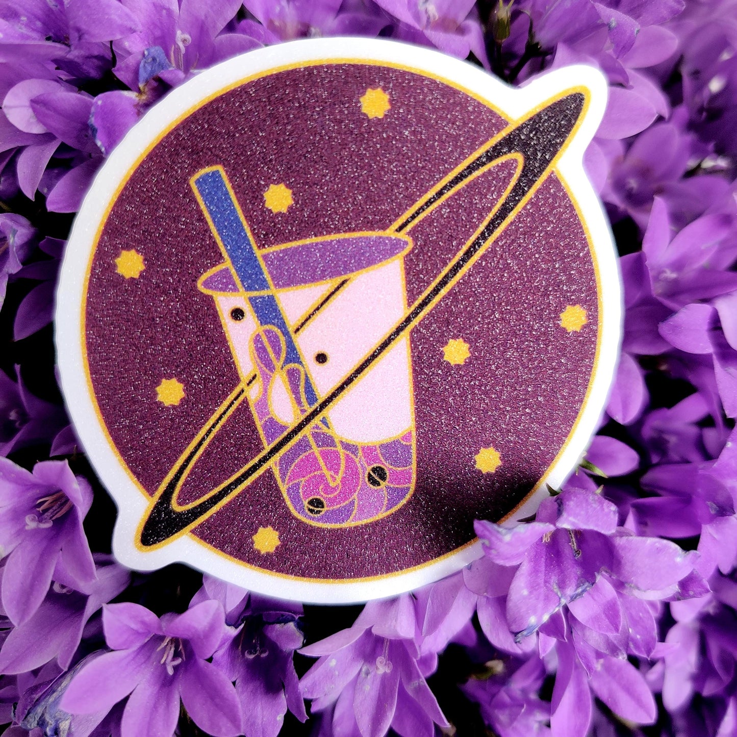 Galaxy Drinks frosted sticker